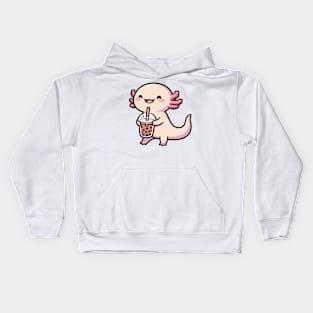 sweet axolotl drink chocolate boba Kids Hoodie